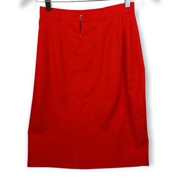 Escada Margaretha Ley SZ 34 EU Red 100% Wool Skirt - Picture 2 of 6